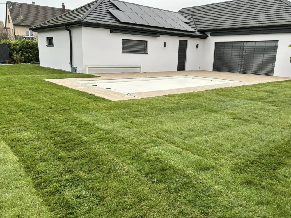 Gazon en plaque -  après